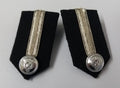 Oman Gorgets Collar Tabs With Silver Detail Chrome Officers Insignia Buttons