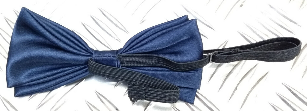 Dark Navy Blue Silk Bow Tie Made In The UK