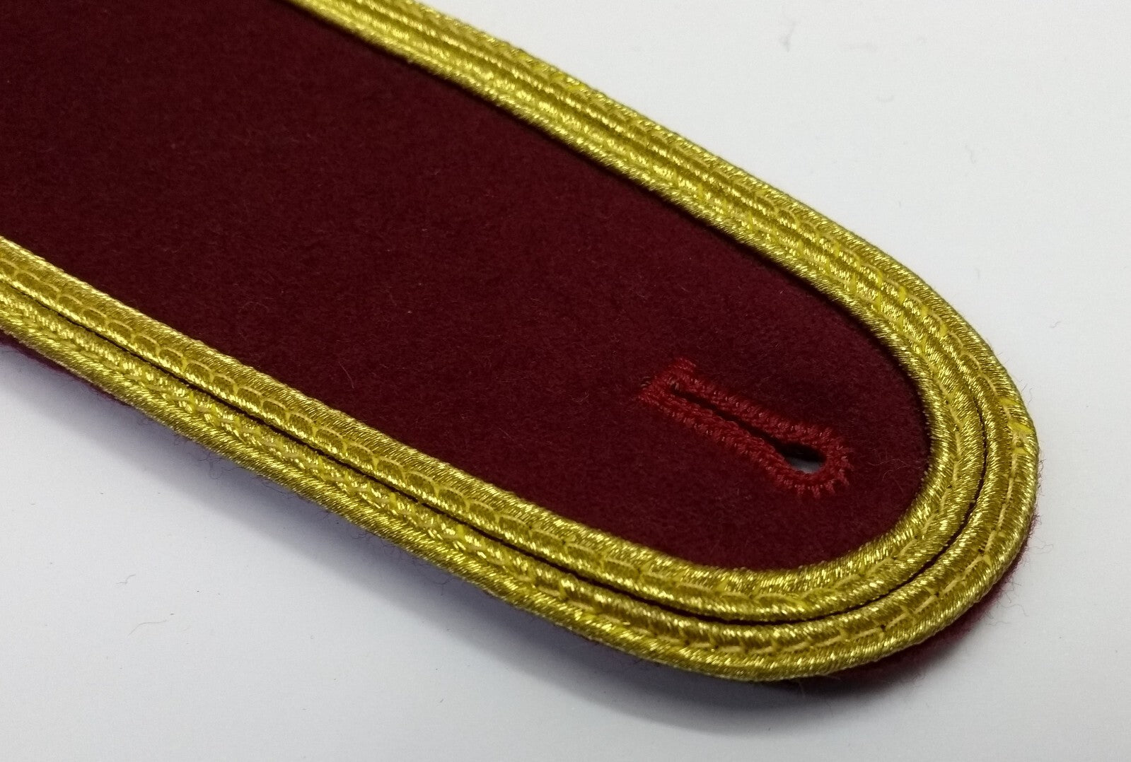 Senior Officer Shoulder Boards Abu Dhabi Obsolete Stock Maroon Melton Gold Braid