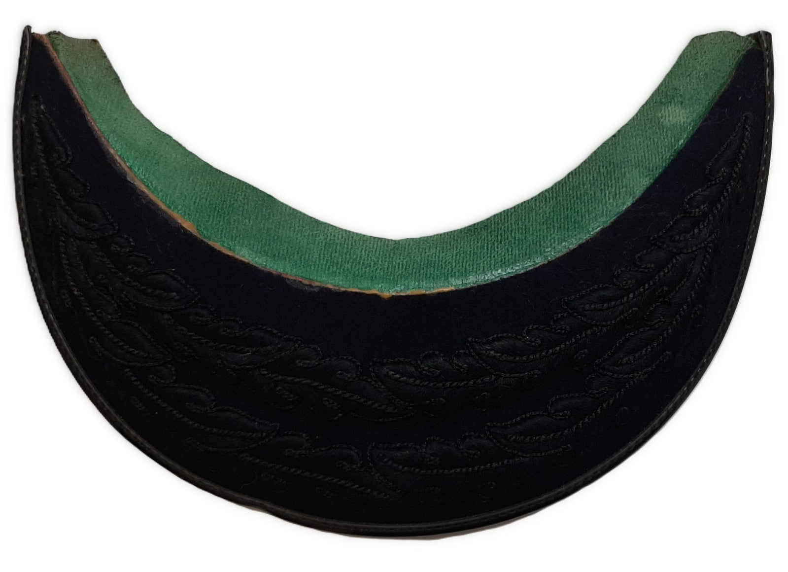 General Officer Passing Out Peak British Black 2 Row Sprig Hat Visor