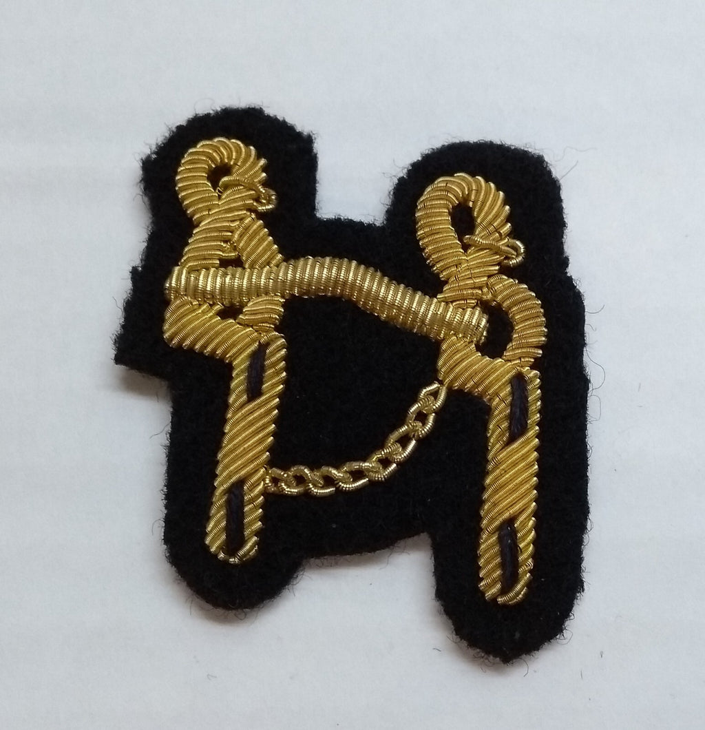 Mess Kit Badge Saddlery Harness maker British Army Hand Embroidered Arm Patch