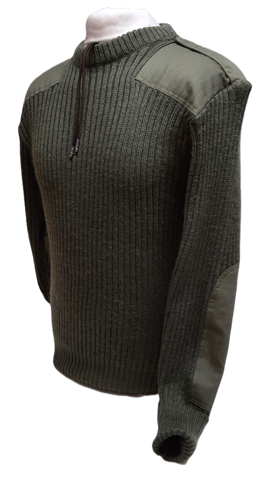 Army Commando Jumper British Forces Ribbed Olive Green Pullover No Insignia XL