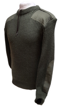 Army Commando Jumper British Forces Ribbed Olive Green Pullover No Insignia XL