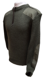 Army Commando Jumper British Forces Ribbed Olive Green Pullover No Insignia XL