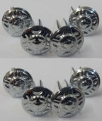 Genuine Issue 13.2mm Chrome Basic Rose Ornament Decorations X8 STD250