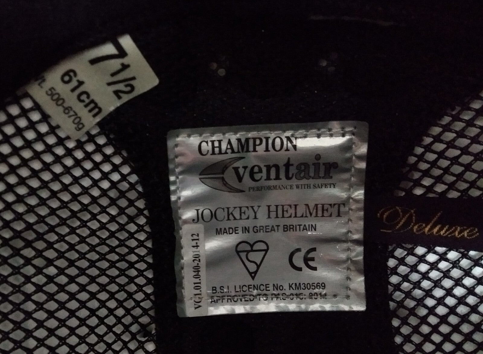 Champion Jockey Helmet Ex-Army Edition Ventair Deluxe With Maroon Cover 59cm