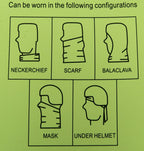 Lightweight Compact 5 in 1 Headover Scarf Balaclava Six Colours