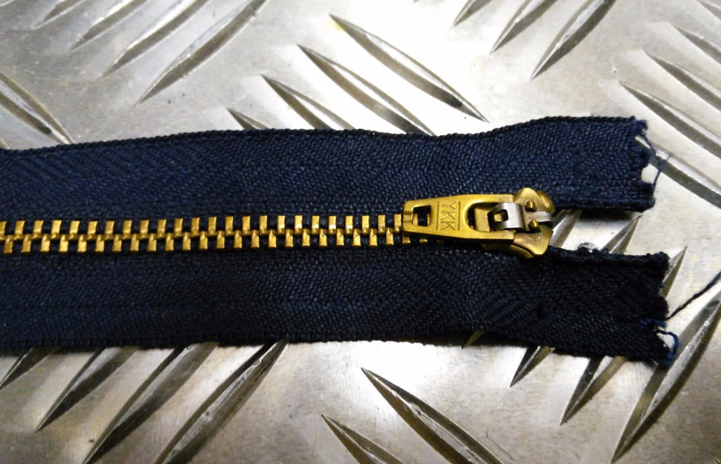 Genuine Vintage British YKK Brand 7" Closed End Zip Zipper