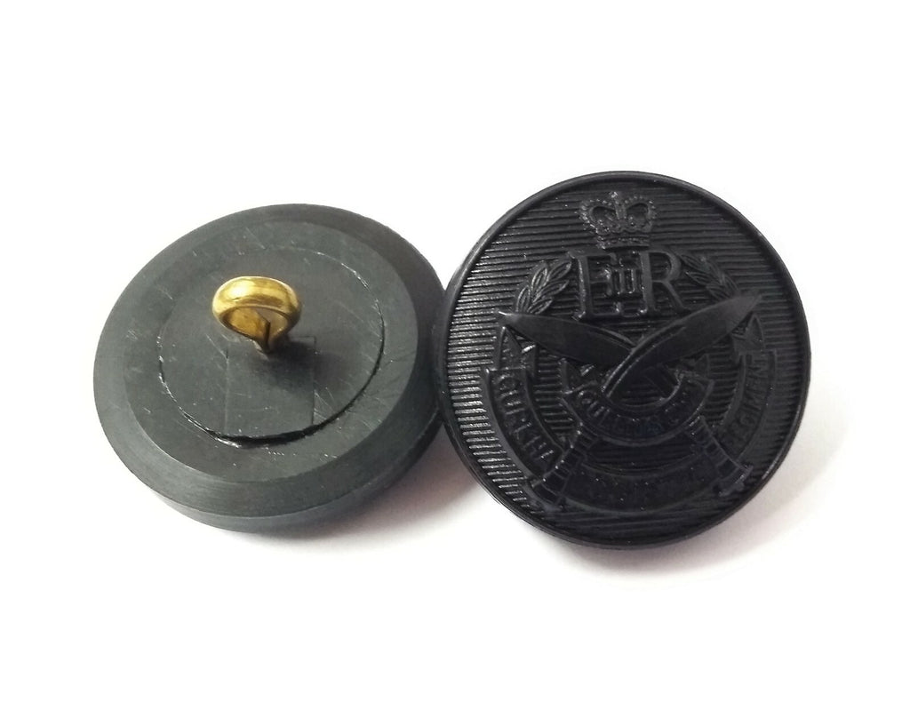 Genuine British Army Queens Gurkha (Logistics) Issue Dress Black Buttons - NEW
