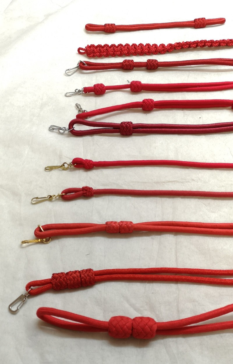 Red / Scarlet Ceremonial & Parade Lanyards / Cords Various Styles joblot of 11