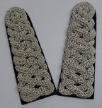 Ceremonial Shoulder Boards Silver Chain Gimp Leather Straps British Made