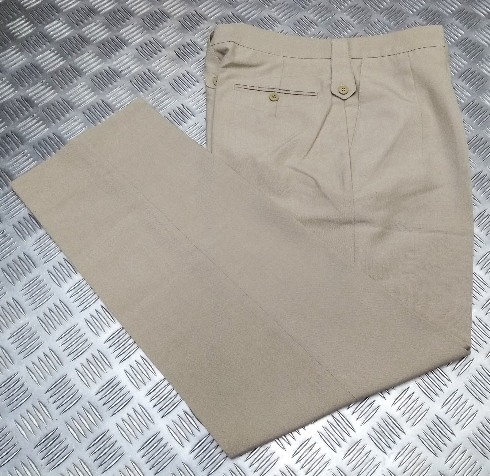 Vintage Fawn Trousers British Old Pattern Lightweight Dress Trousers