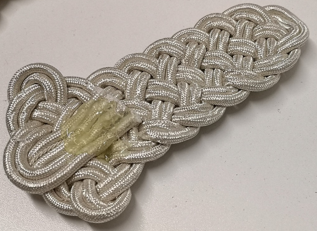 Shoulder Cords Senior Officer Silver Braid Cords No Attaching Straps Unfinished