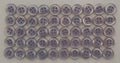 50 Vintage Buttons 4 Hole Shirt / Shank Anchors Pearlesque Abbey Blue 11.3mm NOS