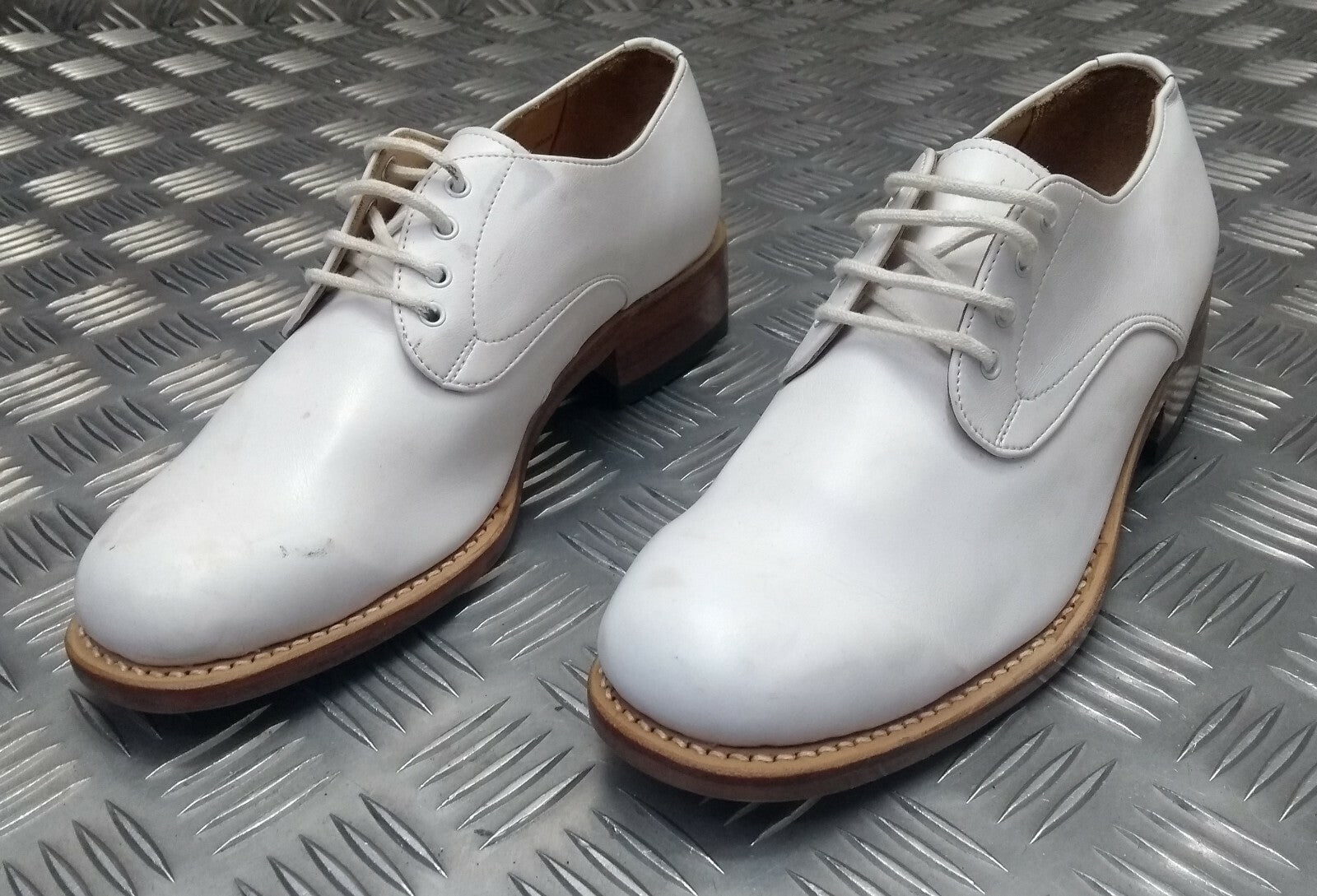 British Navy White Leather Parade / Dress Shoes Womans - Assorted Sizes
