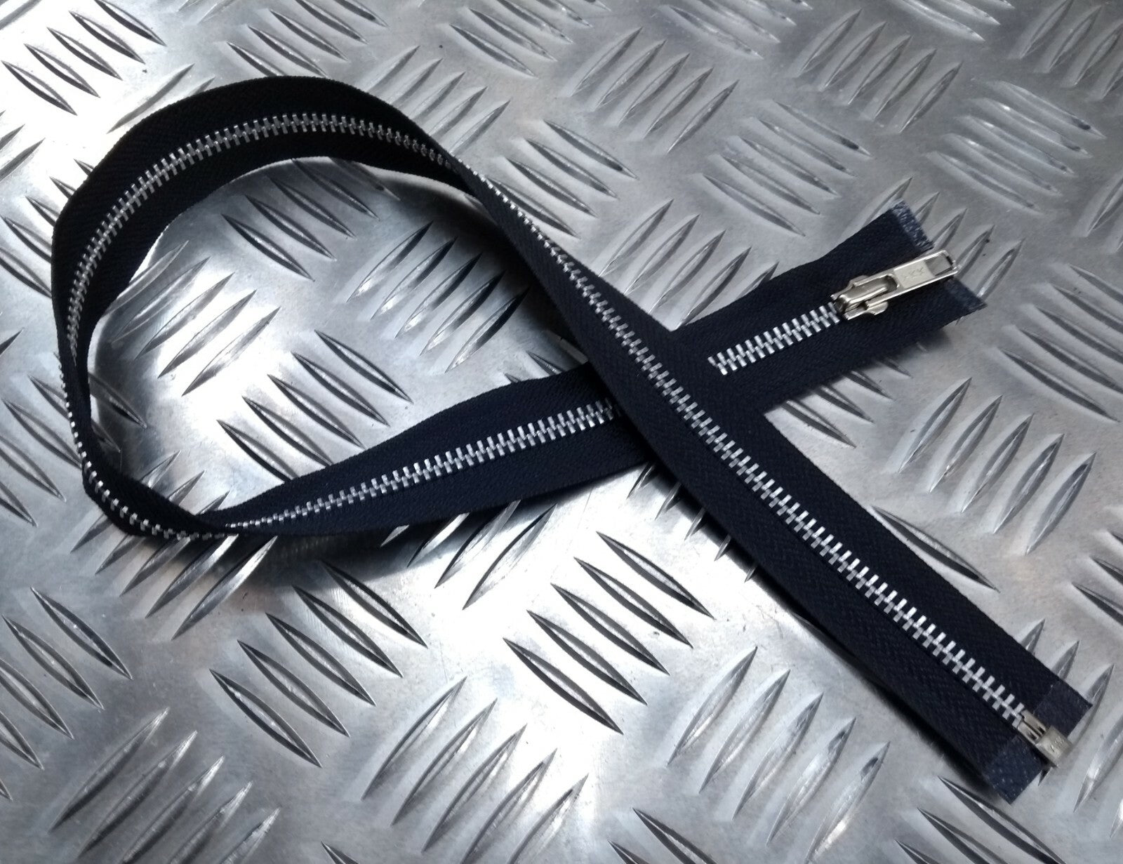 YKK 56cm Open End Zip Zipper Stealth Black