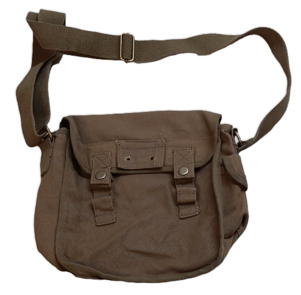Military Type ARMY Canvas / Haversack Shoulder Bag Festival Military Mid Green