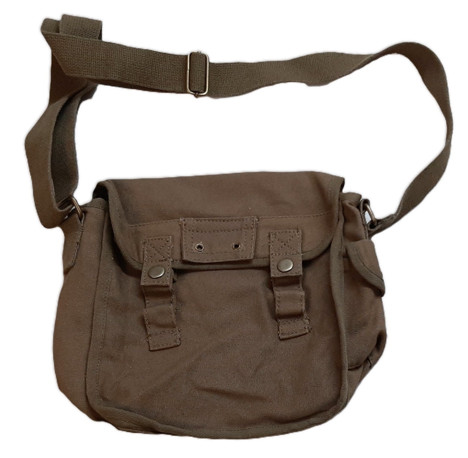 Military Type ARMY Canvas / Haversack Shoulder Bag Festival Military Mid Green