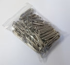 Belt Loops 1" Chrome Coloured Metal Loop Over Stay For Straps & Belting UK Made