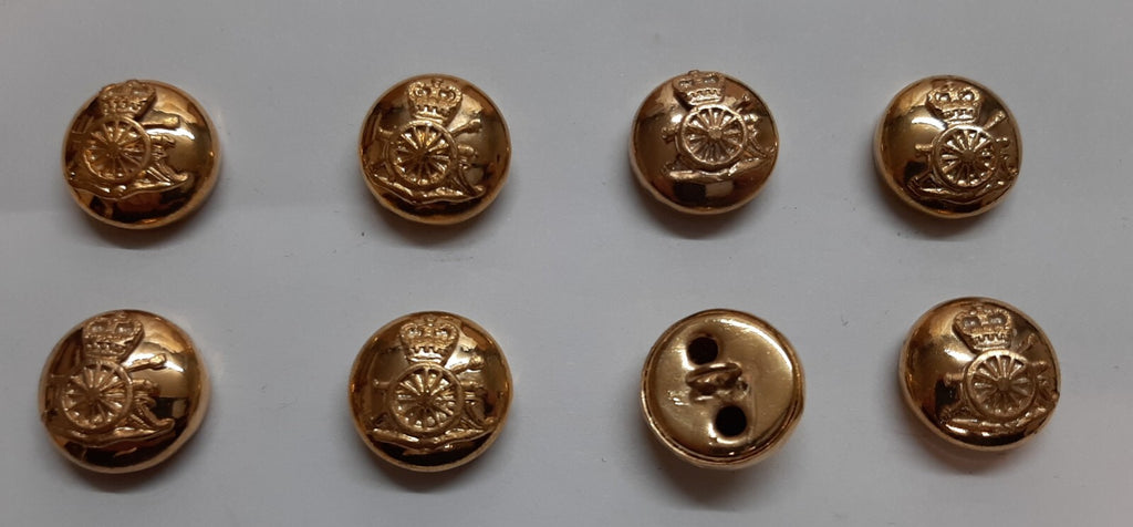 Royal Artillery Regimental Mounted Dress Button Set X8 British Army Insignia