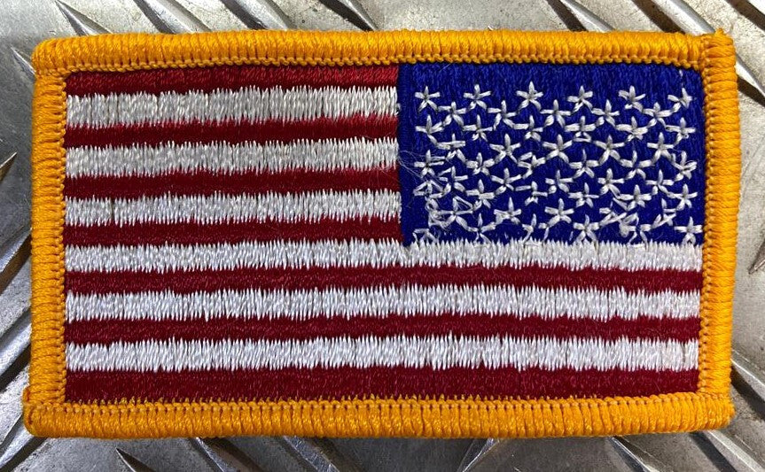US / American USA Flag Shoulder Reversed x 2- NEW