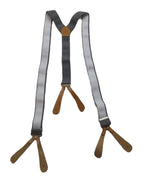 Braces Tri Service British Suspenders Leather Tabs XXL 120cm ALT