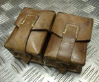 Genuine Vintage Issued Double Leather Utility / Ammo Small Pouch Used
