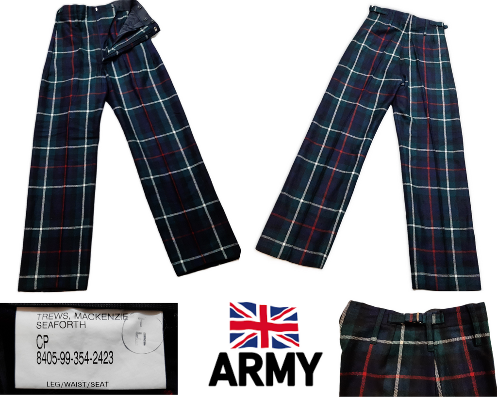 British Army Trews Scottish Regimental Trousers Mackenzie Seaforth Tartan