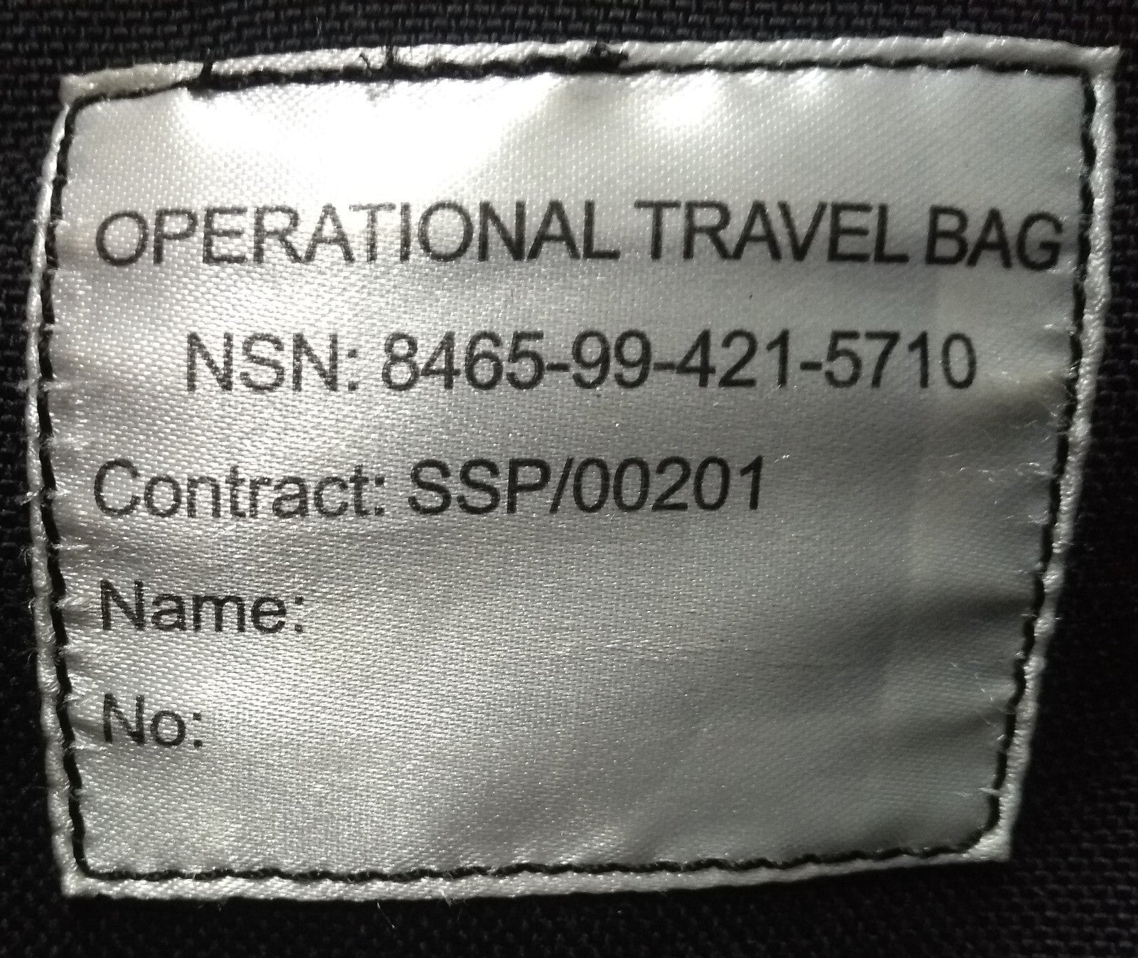 100LT Operational Travel Bag / Rucksack