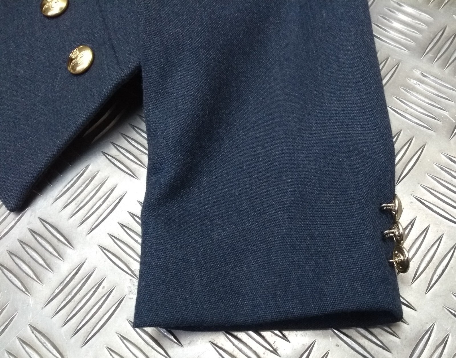 No5 Mess Jacket RAF Royal Air Force Blue Grey Womans with 3 Bar Chevron Patch Michael Jay