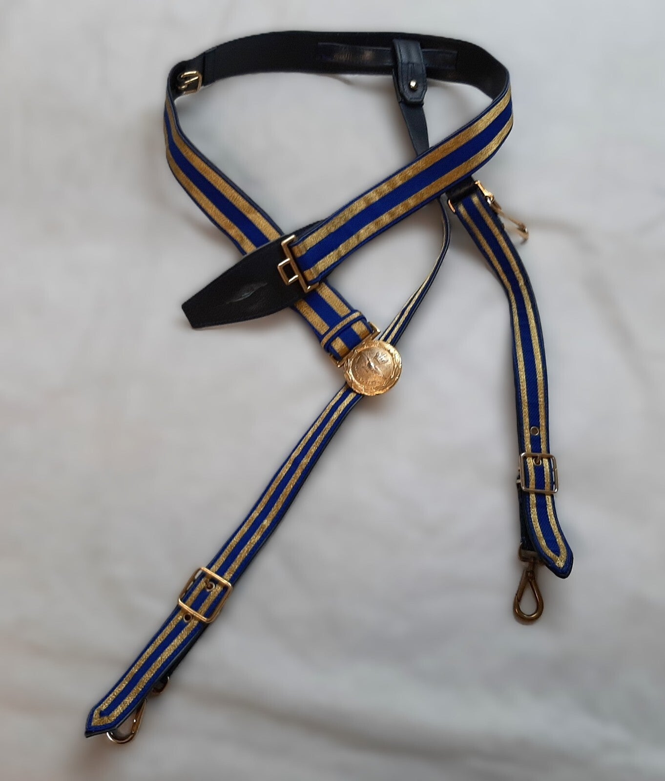 RAF Royal Air Force Ceremonial Belt PER ARDUA AD ASTRA Buckle With Slings 38"
