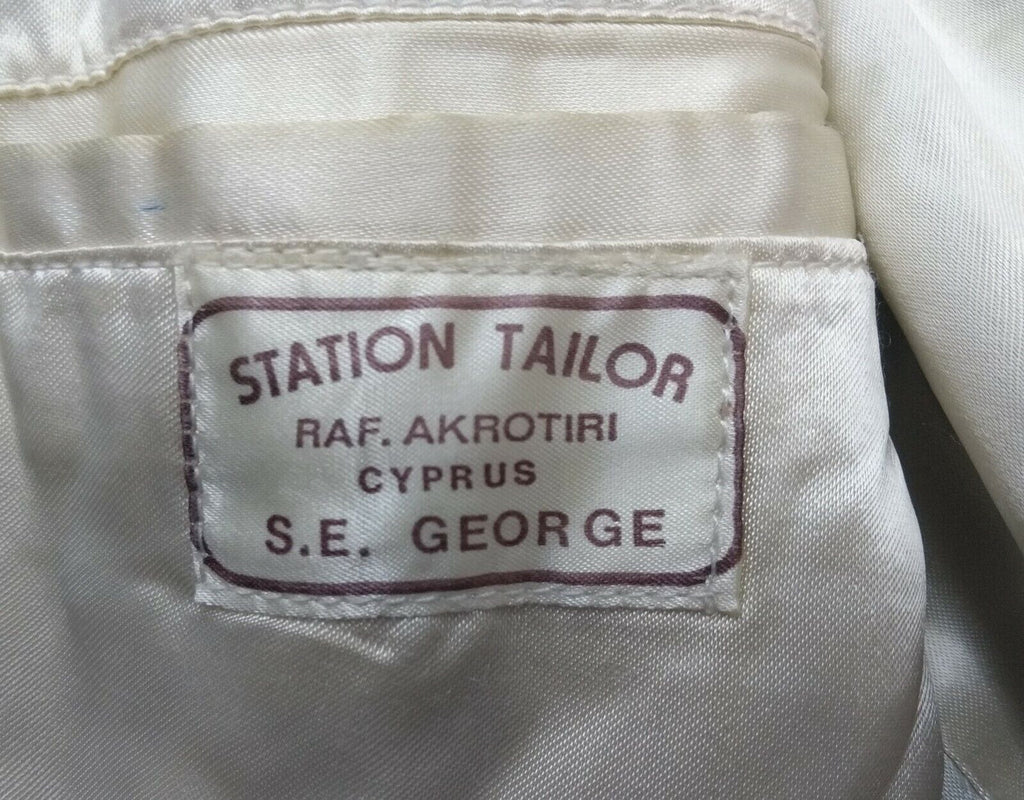 RAF Royal Air Force Vintage Mess Jacket Airforce Blue Grey AKROTIRI Cyprus With Arm Badge Faulty