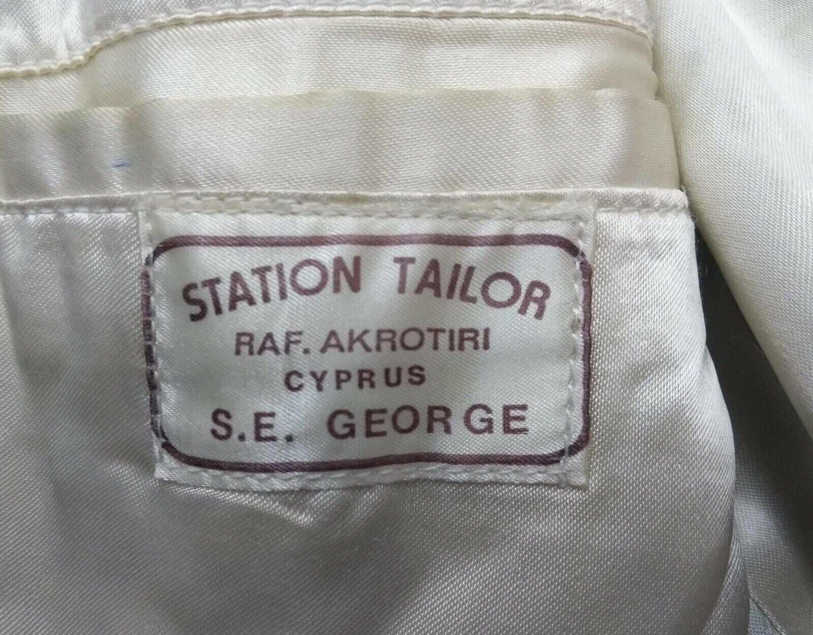 RAF Royal Air Force Vintage Mess Jacket Airforce Blue Grey AKROTIRI Cyprus With Arm Badge Faulty