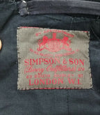 Vintage Long Coat Tailored by Simpson & Son London W1 No Buttons 1954 EBYT632
