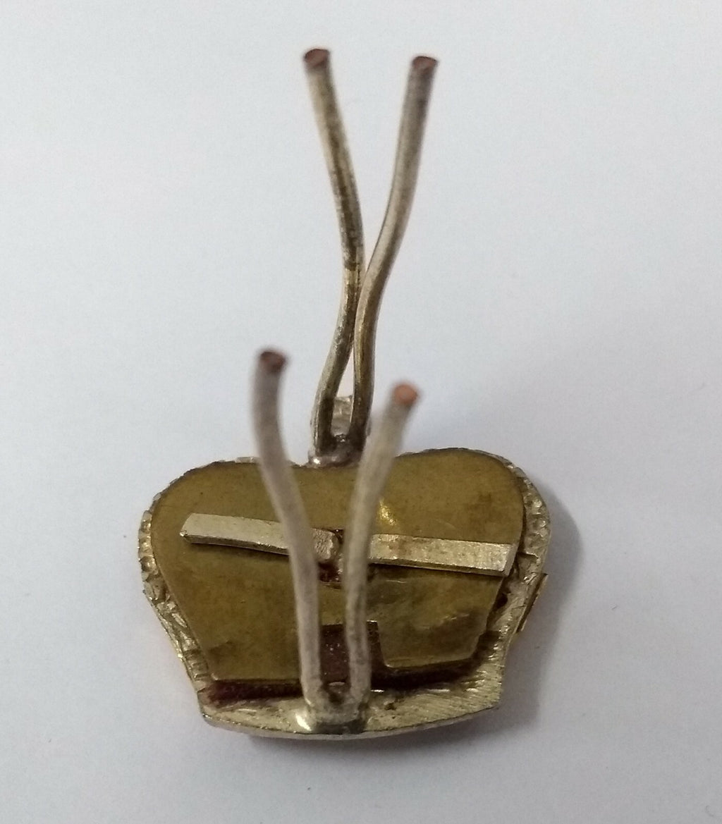 Genuine Vintage British St Edwards Crown Metal Badge Major Rank