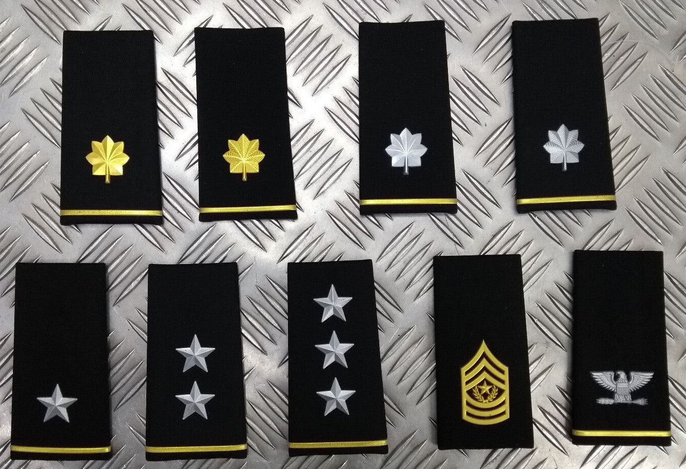 US / USAF Slide Epaulettes Various Ranks x1 Pair- NEW