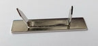 Genuine British Made Chrome Officer Rank Bar With Two Prong Fittings X1
