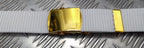 Naval White Belt Ribbed Nylon High Sheen Roll Buckle Issue upto 42"