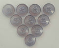 10 Vintage Buttons 4 Hole For Dress Shirts Pearlesque Cool Blue 12.6mm NOS