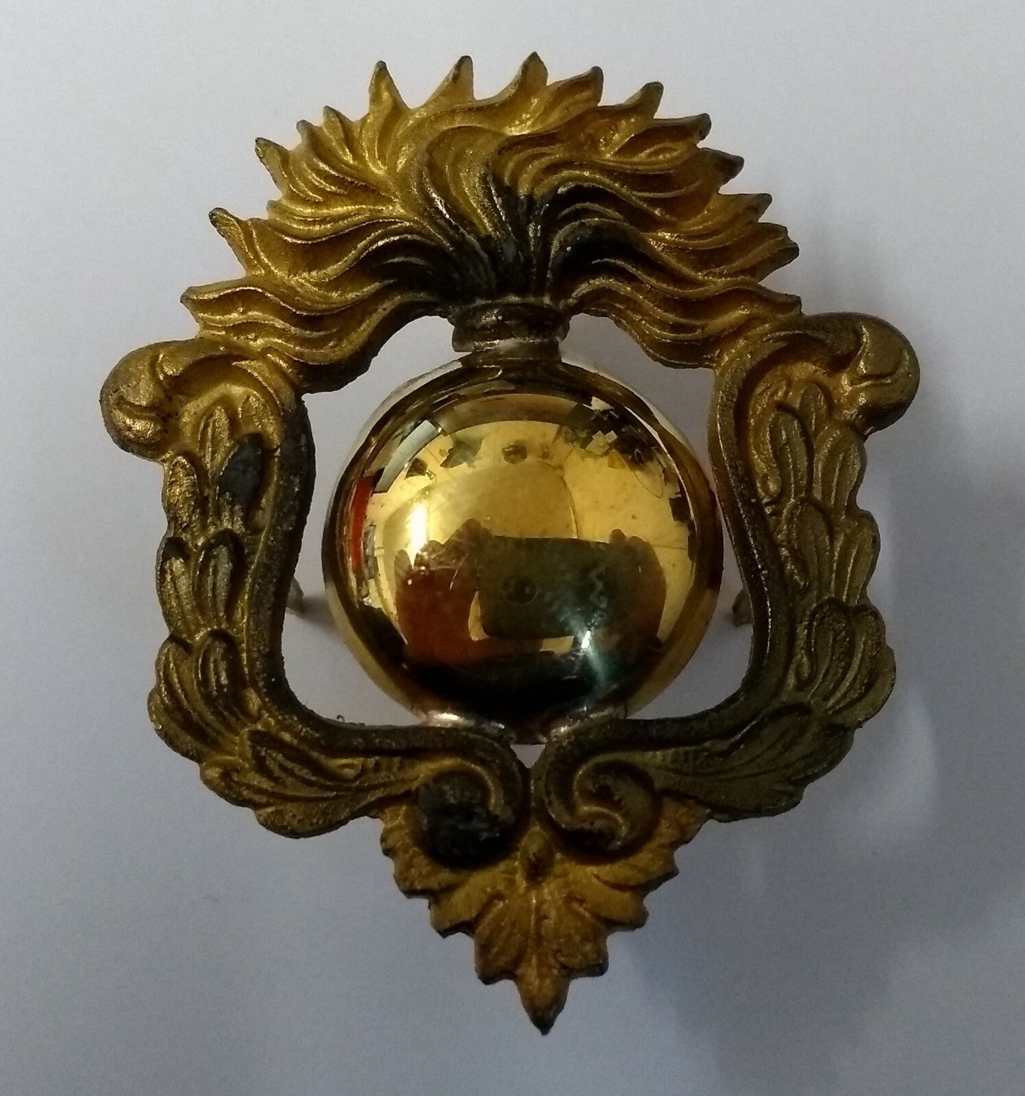 Vintage Cross Belt Army Ceremonial Decorative Buckle Tip Slide & Insignia Set
