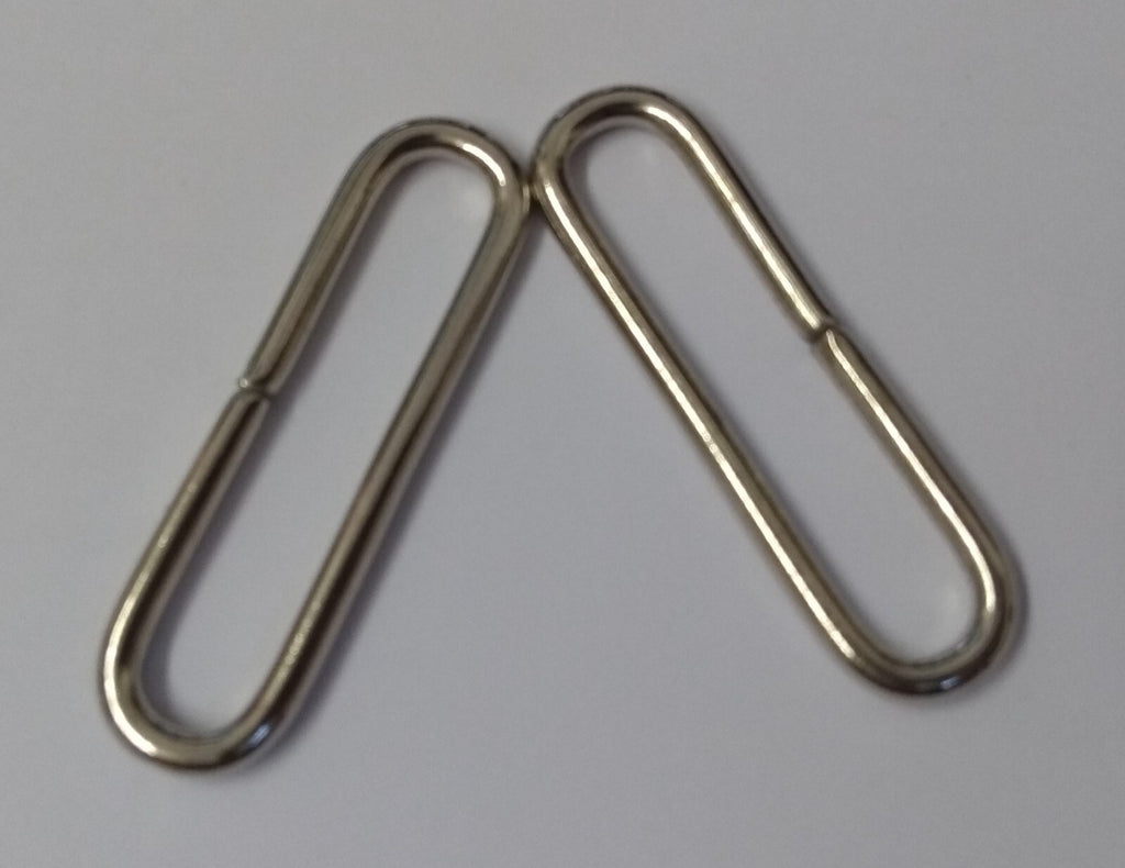 Belt Loops 1" Chrome Coloured Metal Loop Over Stay For Straps & Belting UK Made