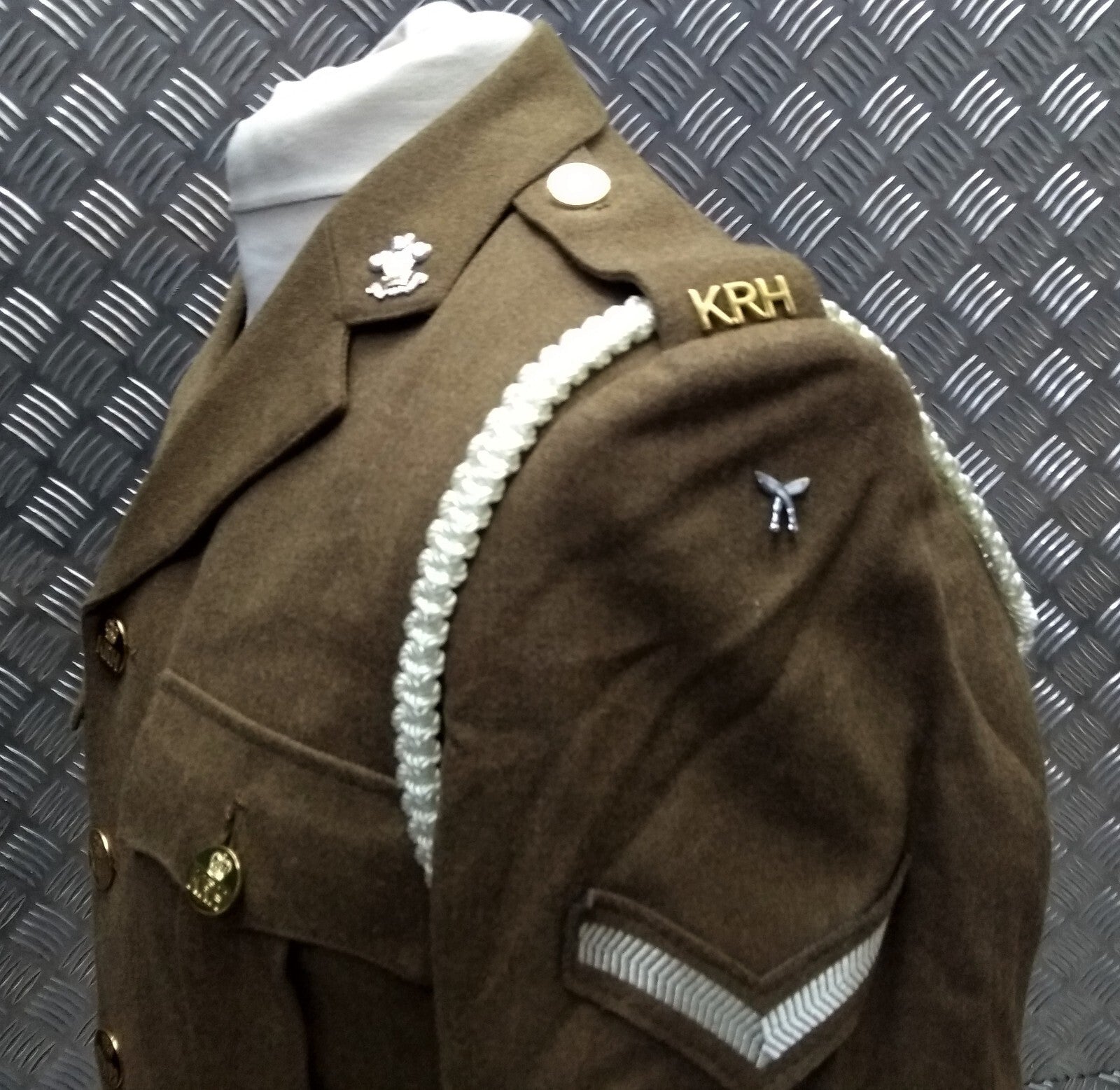 No2 KRH FAD Jacket Fully Buttoned With Insignia & Badges British Army Issue 96cm
