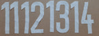 Genuine Vintage W German White Sports Sew on Numbers 1-14 1970`s- NEW