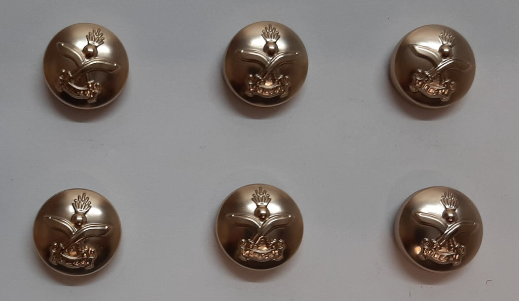 Gurkha Engineers Buttons X6 Small Size 22L Dress British Army "Queens" Insignia
