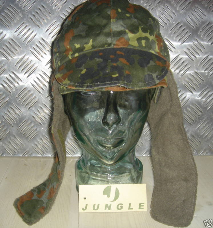 Genuine German Army Fleece Lined Flectarn Dog Hat with Ear warmers - Size 60cms