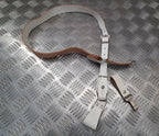 Vintage Sam Browne Strap Shoulder Cross Over White Leather Issue
