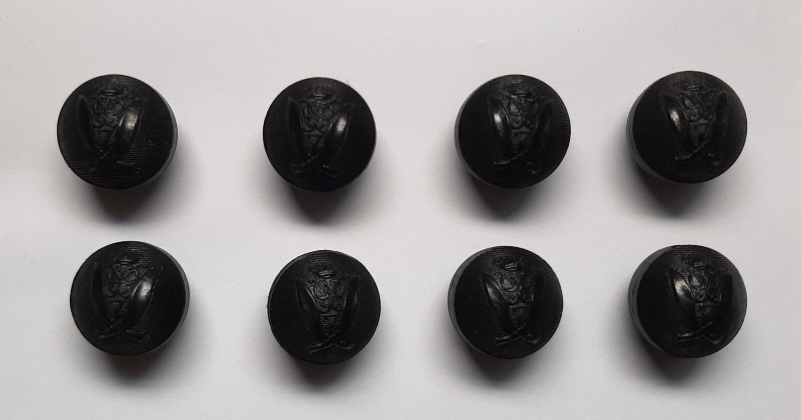 7th Duke of Edinburgh's Own Gurkha Rifles Black Ball Dress Buttons 28L X8