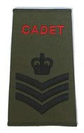 Genuine British Army OD Green Cadet Staff Sergeant Rank Slide / Epaulette NEW