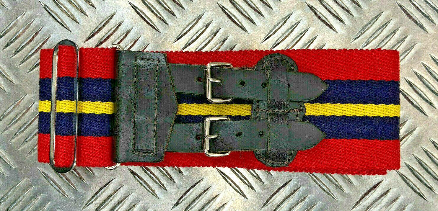 Genuine British Army Royal Artillery Double Buckle Stable Belt. Adjustable - NEW