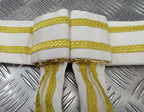 Genuine British Made Senior Officers Ceremonial Gold Braided White Waist Sash
